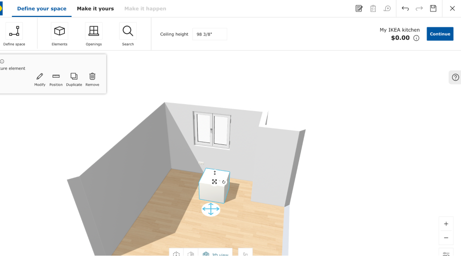 IKEA Kitchen planning tool interface reference
