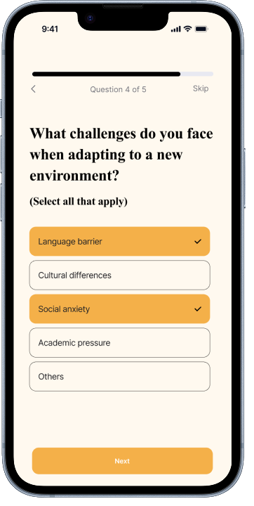 Adaptation challenges onboarding