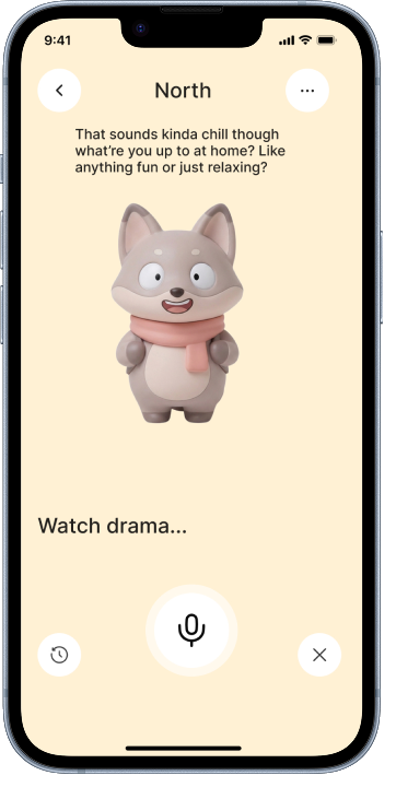 North companion conversational screen