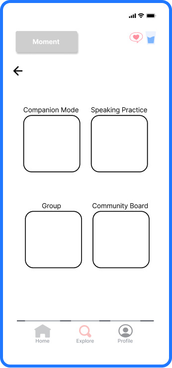 Early exploration wireframe