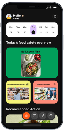 Food-safety dashboard concept