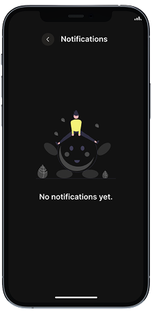 Notifications · empty state