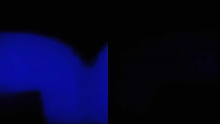 Divided blue visual image