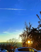 Sunlit blue sky