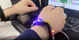 Wearable LED test · hand movement