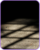 Grid shadow across a surface